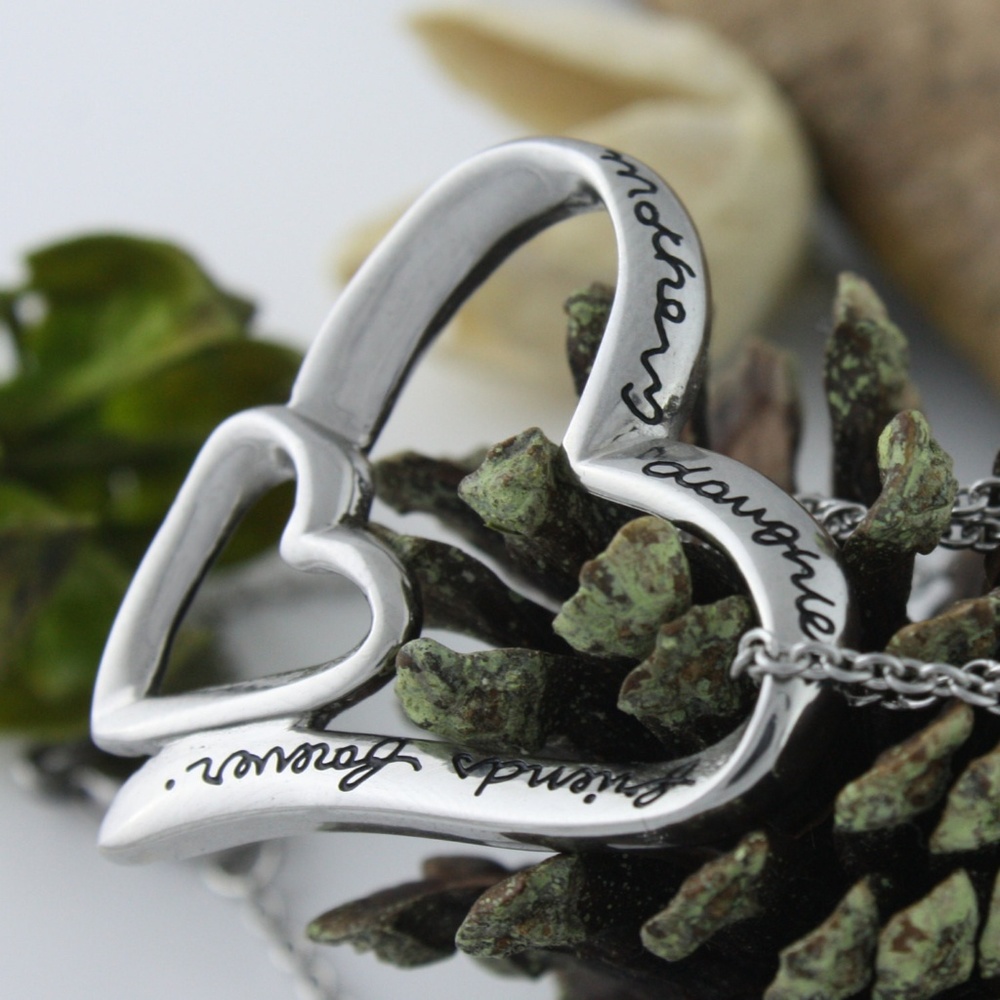 Mother Daughter Silver Plated Necklace